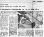 Ouest-France, édition de Quimper, 14 mars 1985